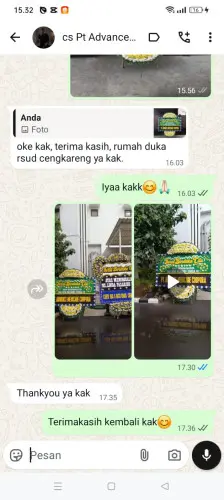 Testimonial Papan Bunga Pernikahan pontianak