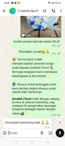 Testimonial Standing Flower pontianak
