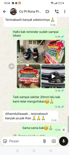 Testimonial Papan Bunga pontianak